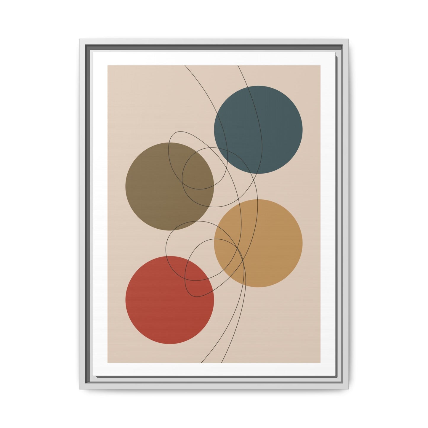 Hockey Puck Lines PRINT Digital Art on Canvas with Frame
