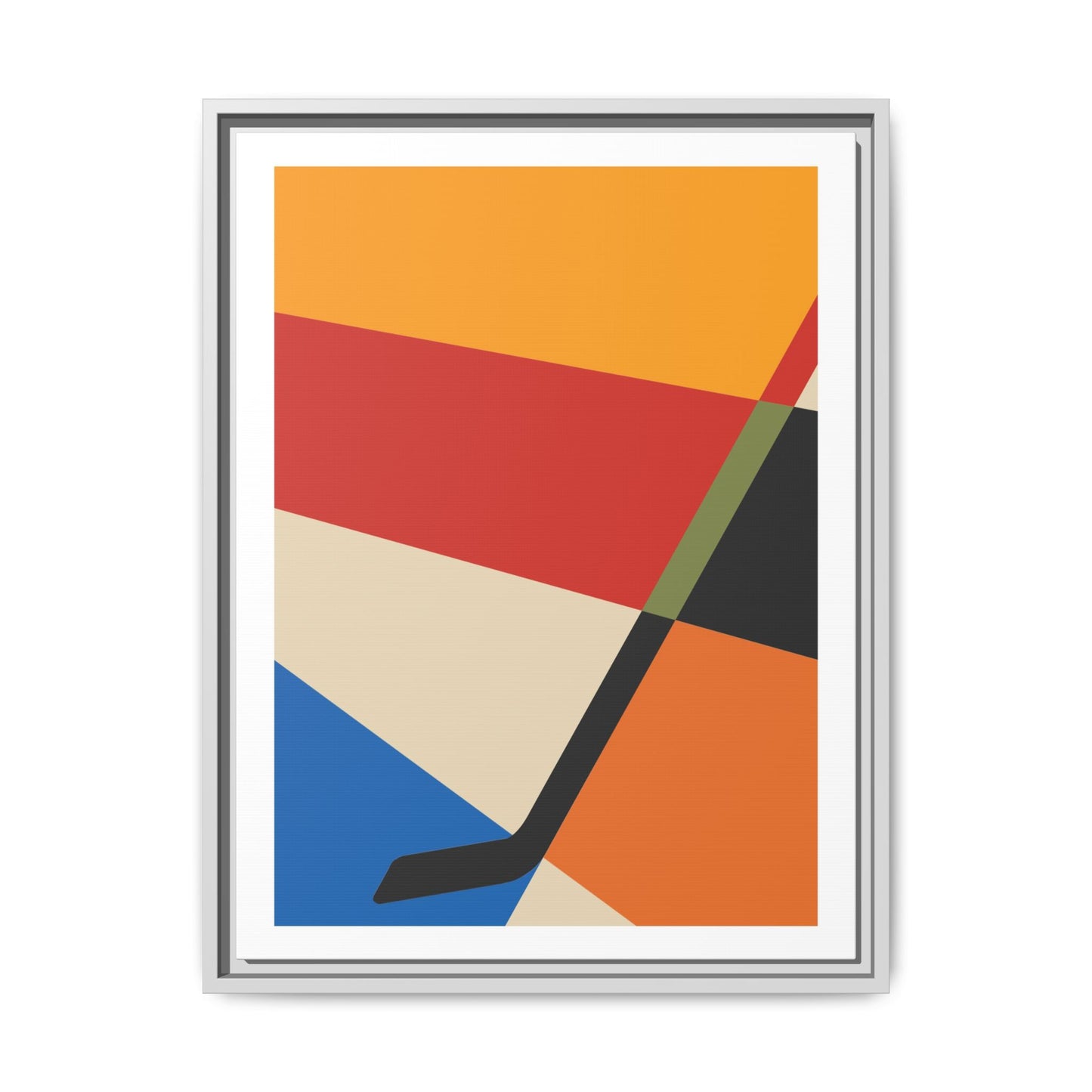 Hockey Stick PRINT Digital Art on Canvas with Frame