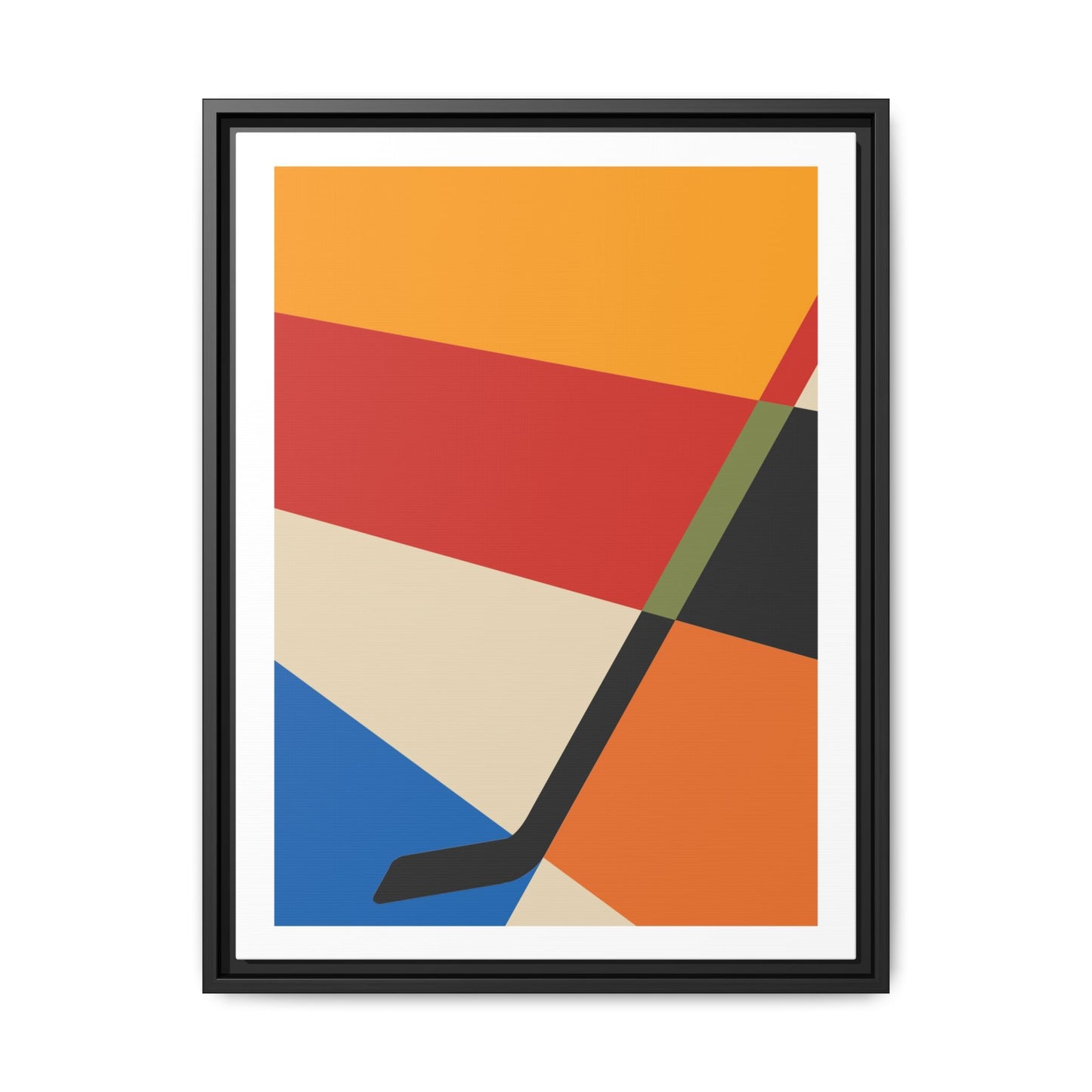 Hockey Stick PRINT Digital Art on Canvas with Frame
