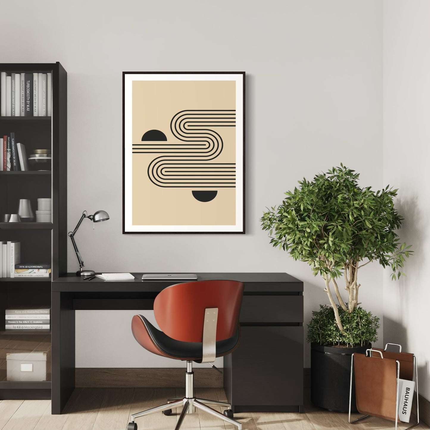 Hockey Puck PRINT Digital Art on Canvas with Frame