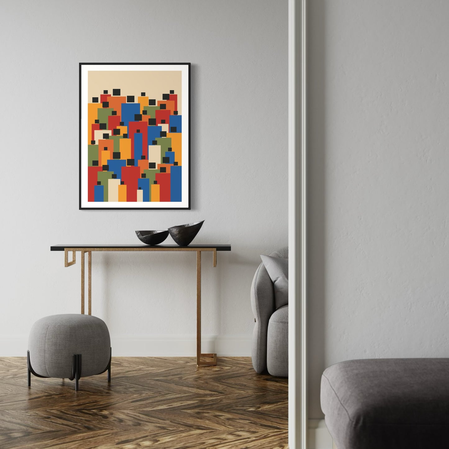 Hockey Fans PRINT Digital Art on Canvas with Frame