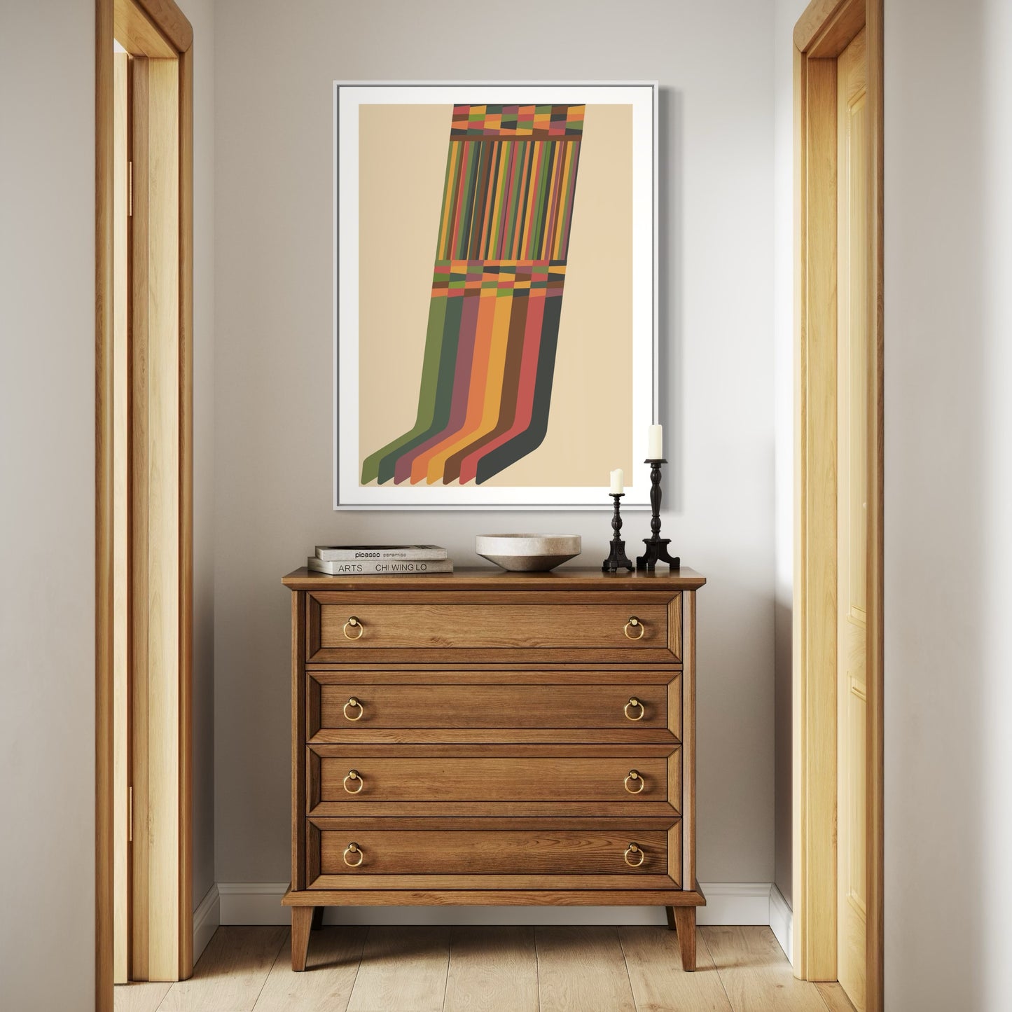 Hockey Sticks PRINT Digital Art on Canvas with Frame