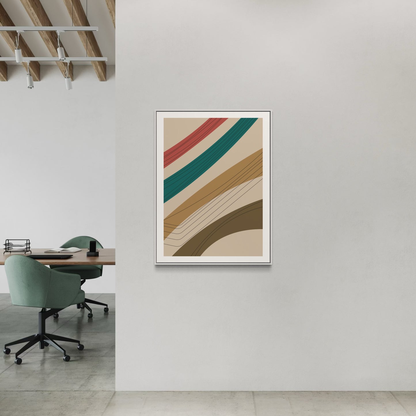 Hockey Lines PRINT Digital Art on Canvas with Frame