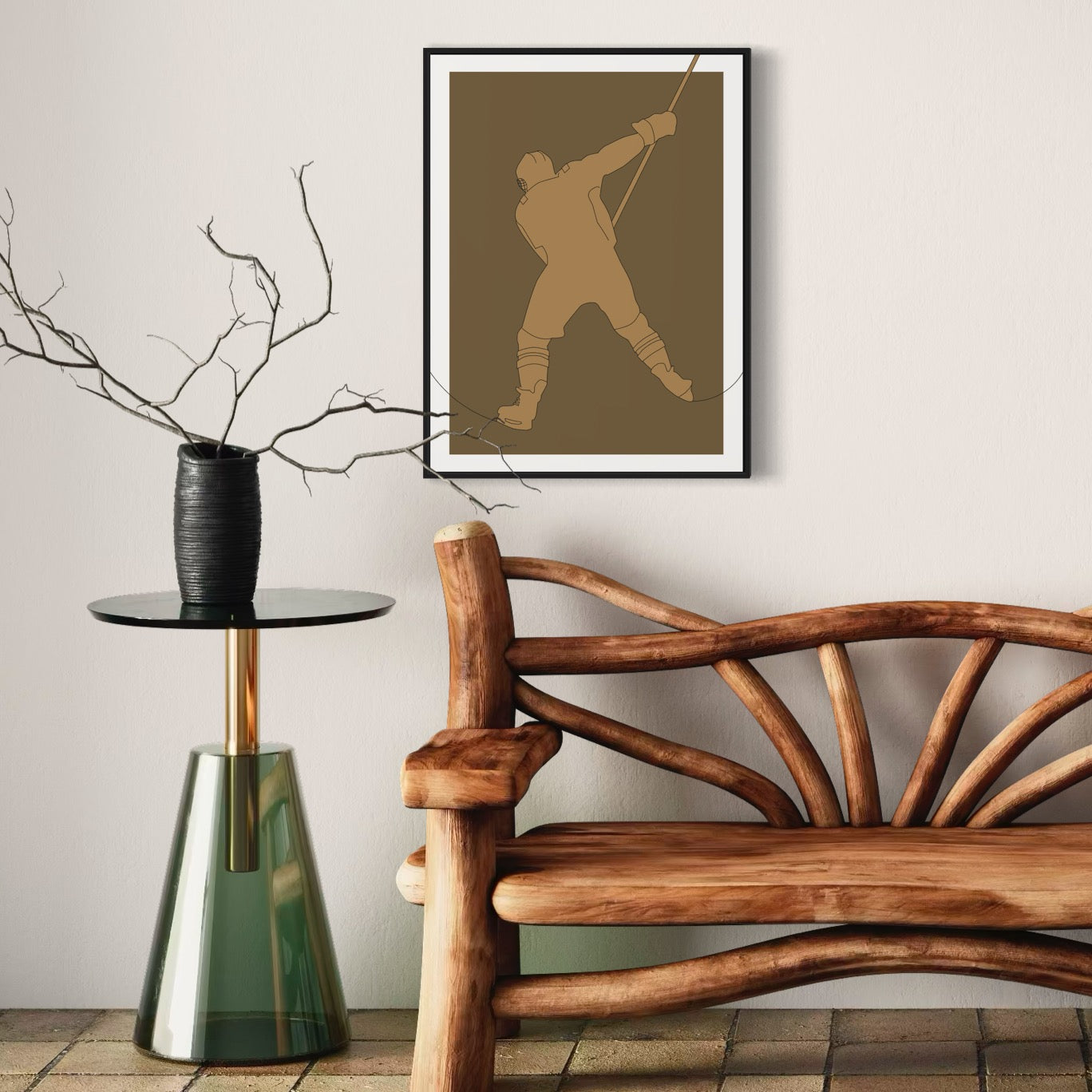 Slapshot PRINT Digital Art on Canvas with Frame