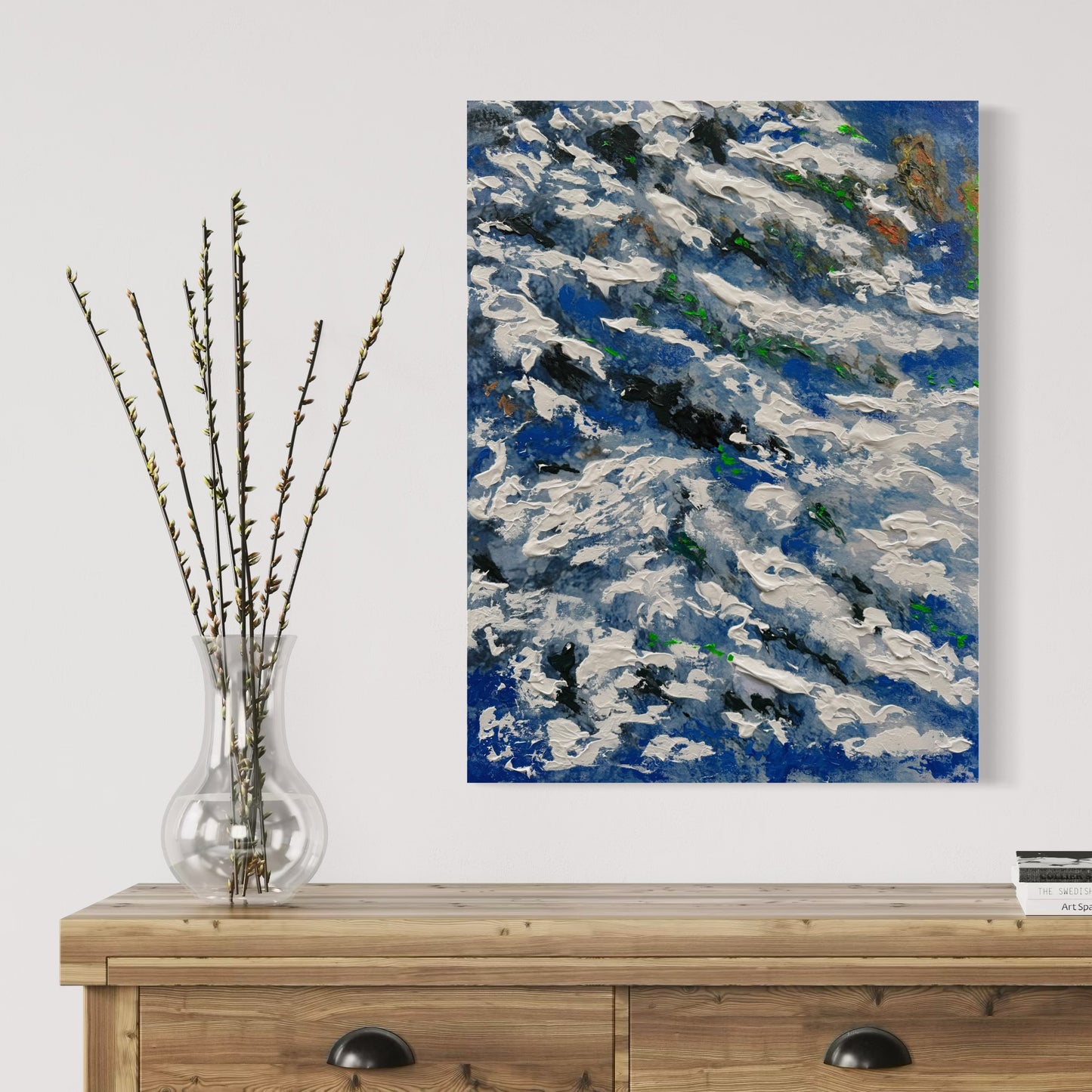 Snowie Pond Hockey PRINT Art on Canvas (Left Piece)