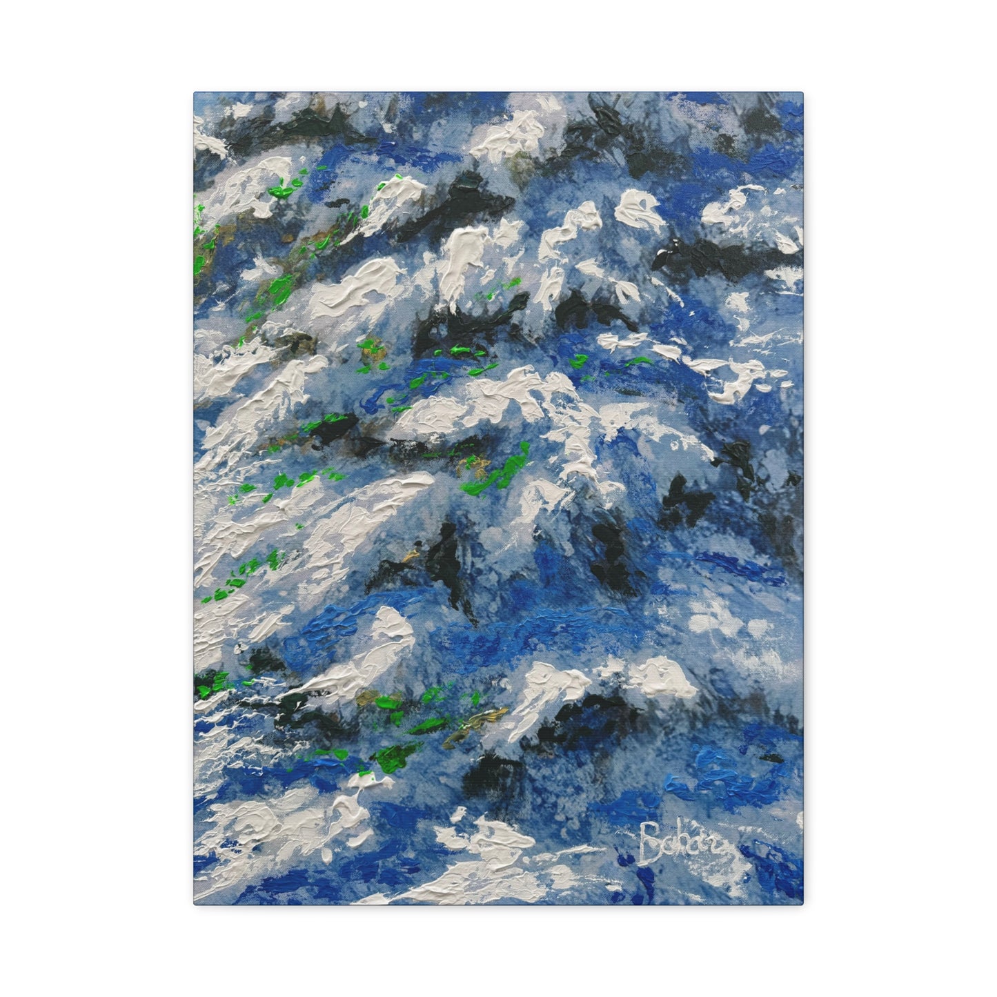 Snowie Pond Hockey PRINT Art on Canvas (Right Piece)