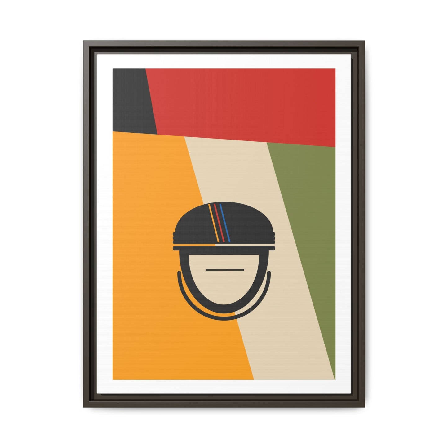 Hockey Helmet PRINT Digital Art on Canvas with Frame