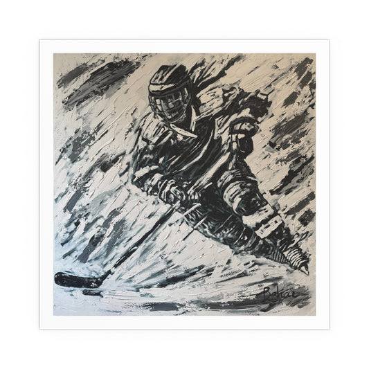 The Hockey Player PRINT Rolled Poster