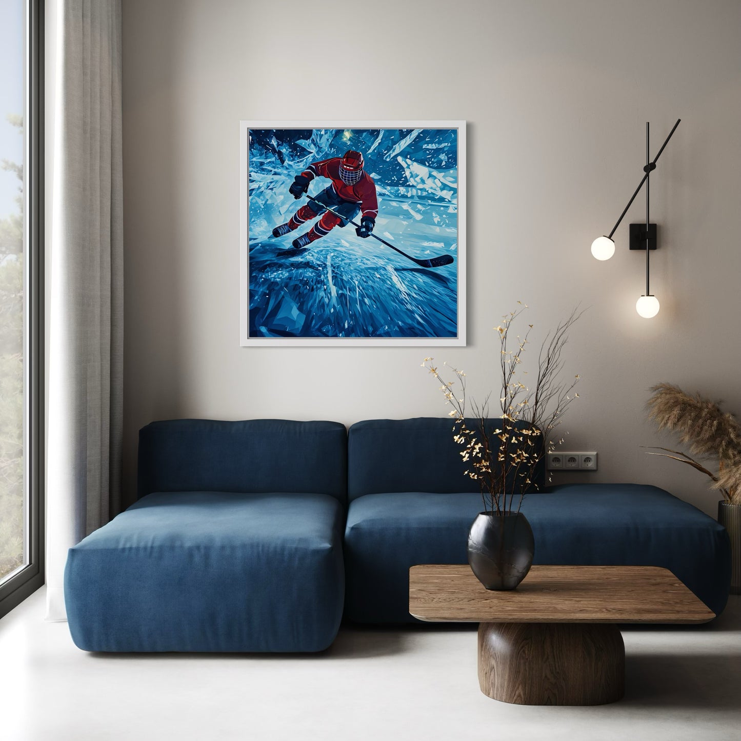 Charged PRINT Digital Art on Canvas with Frame