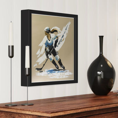 Her Hockey Practice PRINT Art on Canvas with Frame