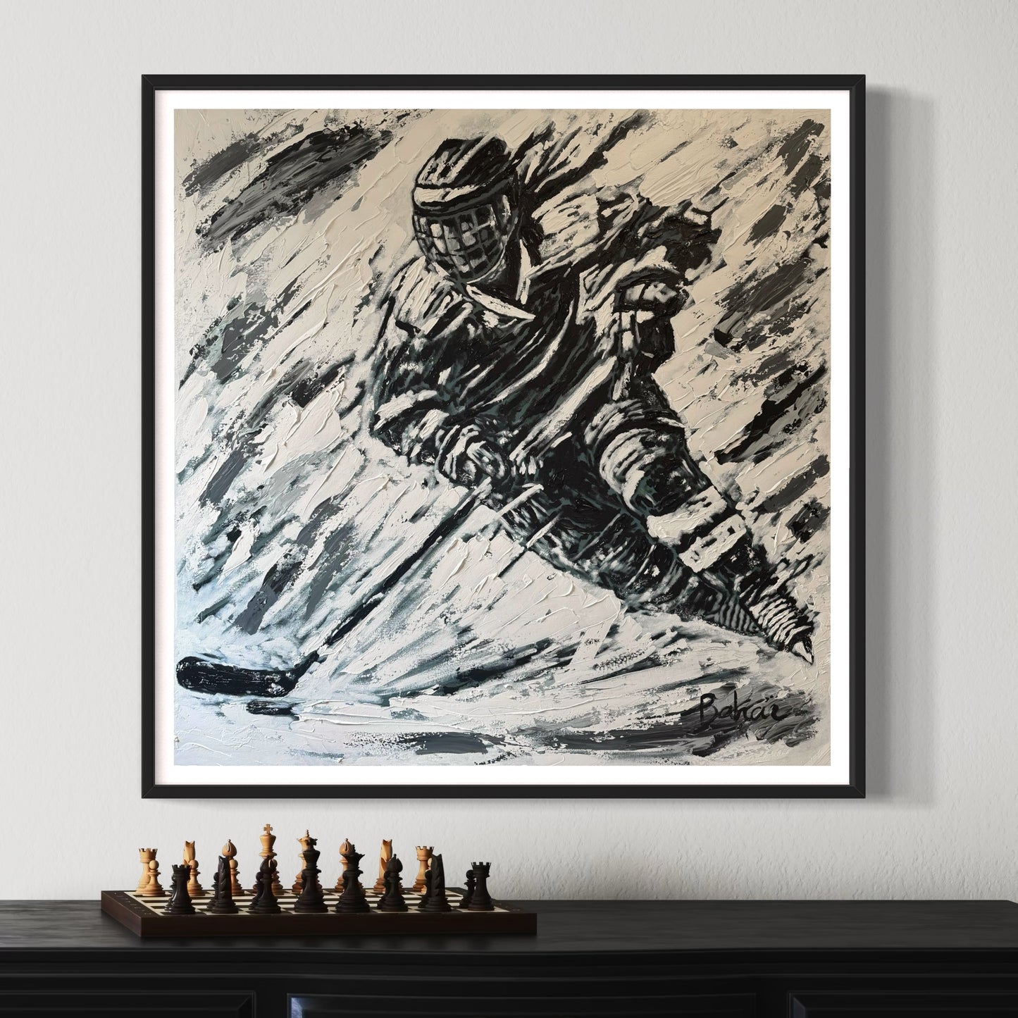 The Hockey Player PRINT Rolled Poster