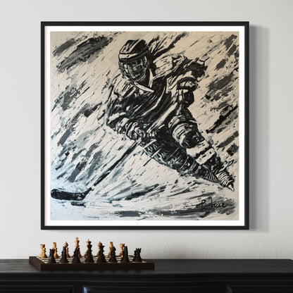 The Hockey Player PRINT Rolled Poster