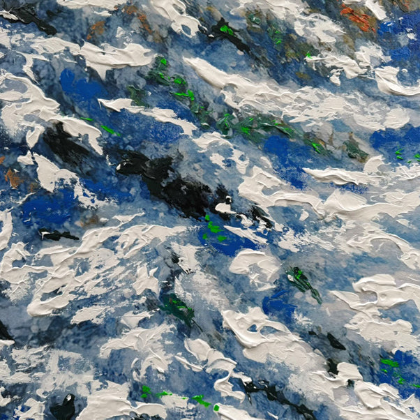 Snowie Pond Hockey PRINT Art on Canvas (Left Piece)