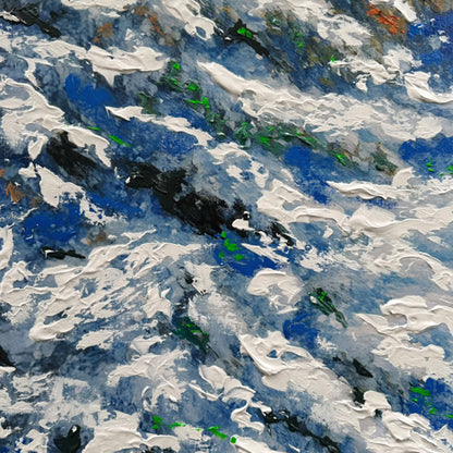 Snowie Pond Hockey PRINT Art on Canvas (Left Piece)