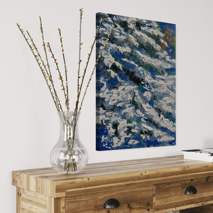 Snowie Pond Hockey PRINT Art on Canvas (Left Piece)