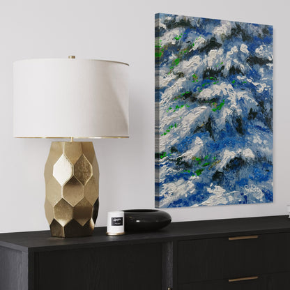 Snowie Pond Hockey PRINT Art on Canvas (Right Piece)