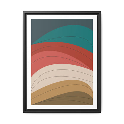 Hockey Curves PRINT Digital Art on Canvas with Frame