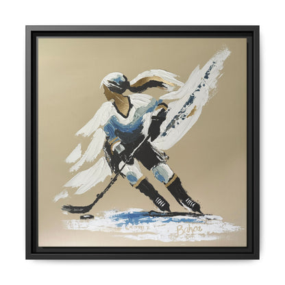 Her Hockey Practice PRINT Art on Canvas with Frame