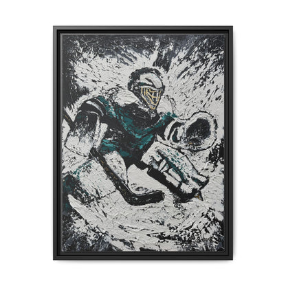 The Goaltender PRINT Art on Canvas with Frame