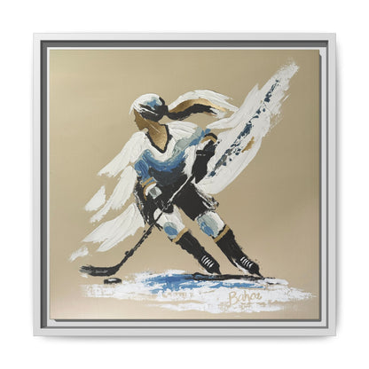 Her Hockey Practice PRINT Art on Canvas with Frame
