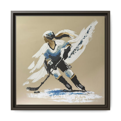 Her Hockey Practice PRINT Art on Canvas with Frame