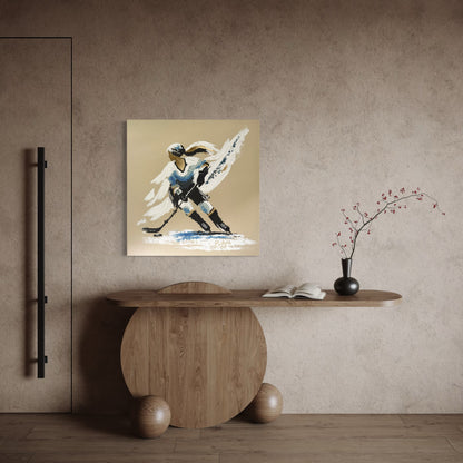 Her Hockey Practice ORIGINAL Hand-Painted Acrylic Art on Canvas