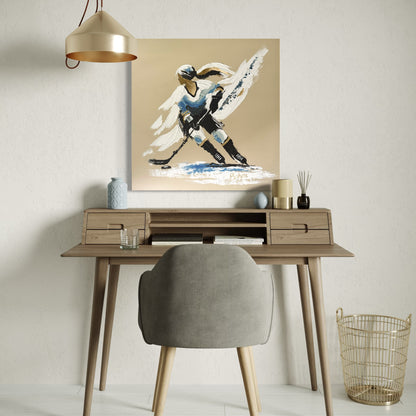 Her Hockey Practice ORIGINAL Hand-Painted Acrylic Art on Canvas