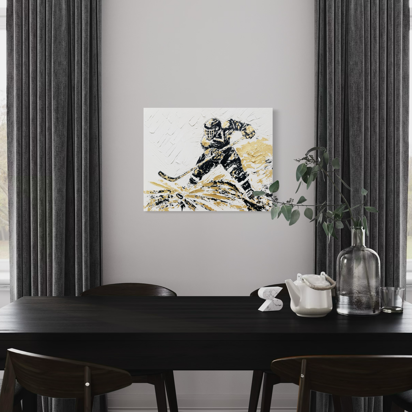 Hockey ORIGINAL Hand-Painted Acrylic Art on Canvas