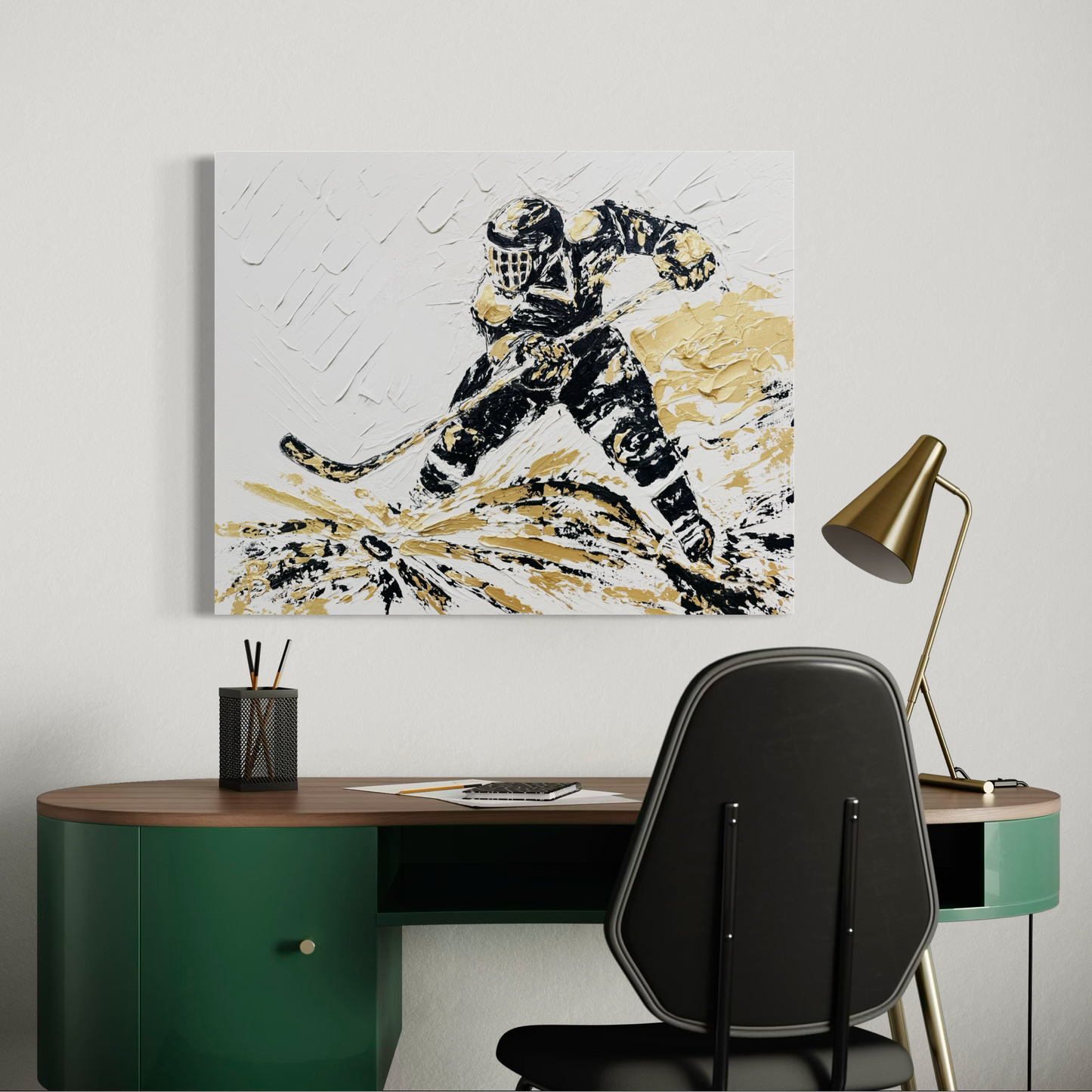 Hockey ORIGINAL Hand-Painted Acrylic Art on Canvas