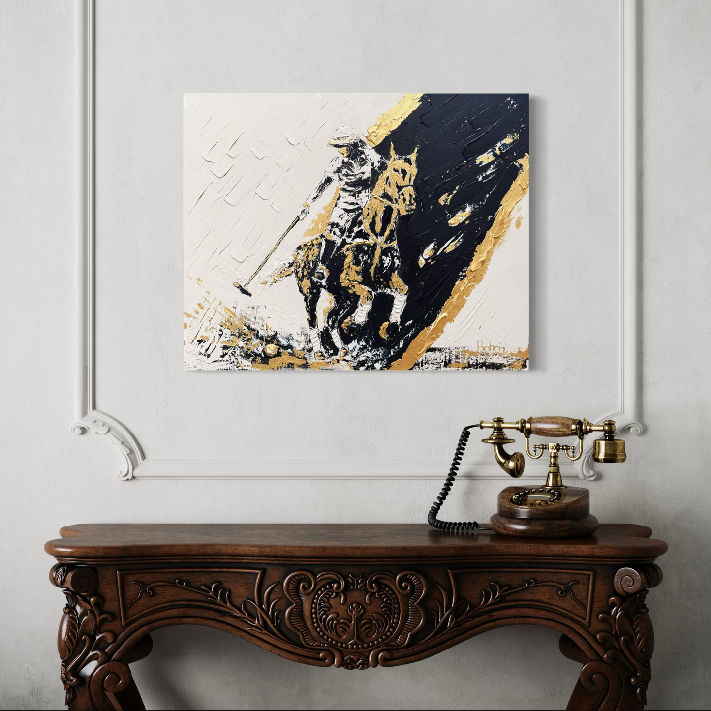Polo ORIGINAL Hand-Painted Acrylic Art on Canvas