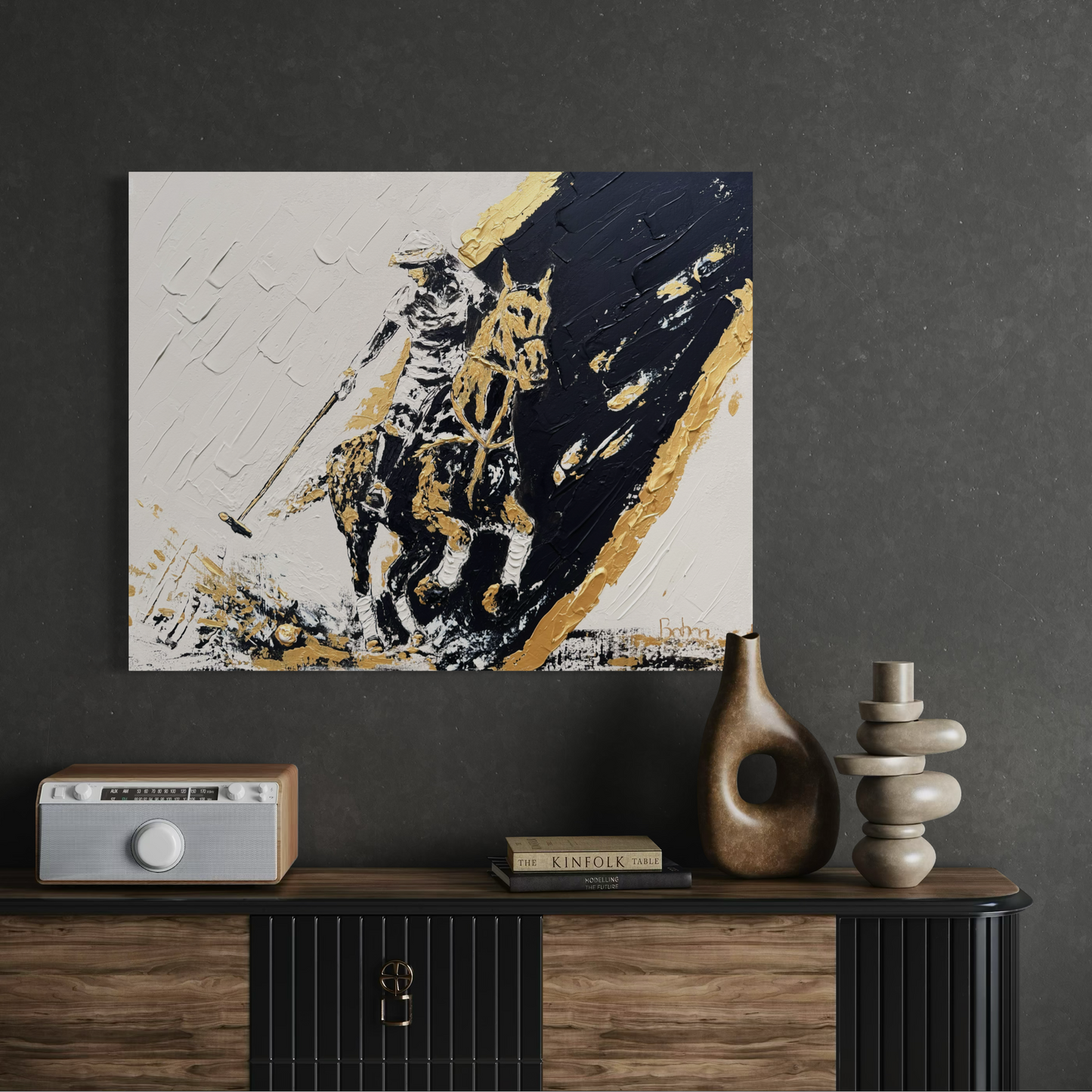 Polo ORIGINAL Hand-Painted Acrylic Art on Canvas