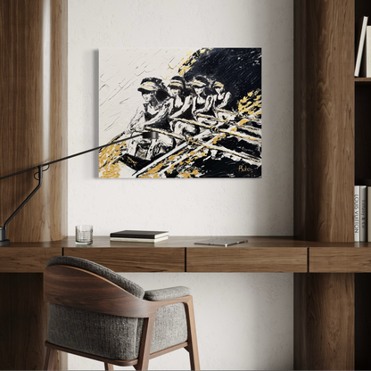 Rowing ORIGINAL Hand-Painted Acrylic Art on Canvas
