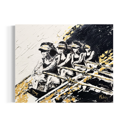 Rowing ORIGINAL Hand-Painted Acrylic Art on Canvas