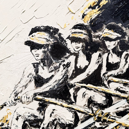 Rowing ORIGINAL Hand-Painted Acrylic Art on Canvas
