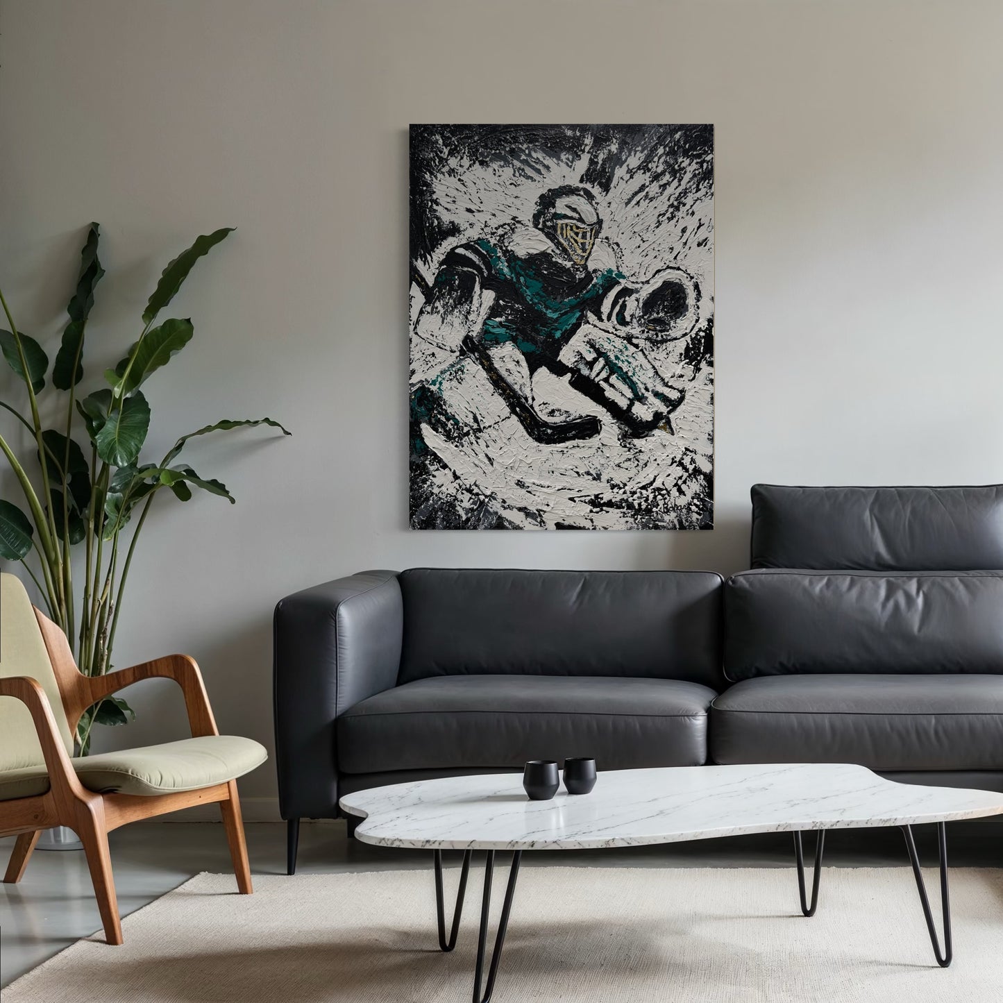 The Goaltender ORIGINAL Hand-Painted Acrylic Art on Canvas