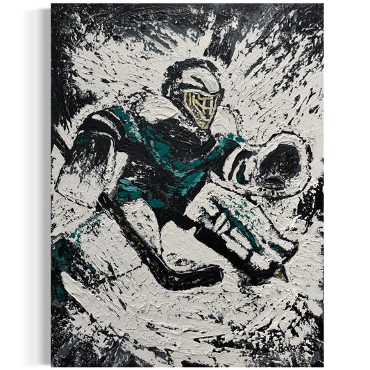 The Goaltender ORIGINAL Hand-Painted Acrylic Art on Canvas