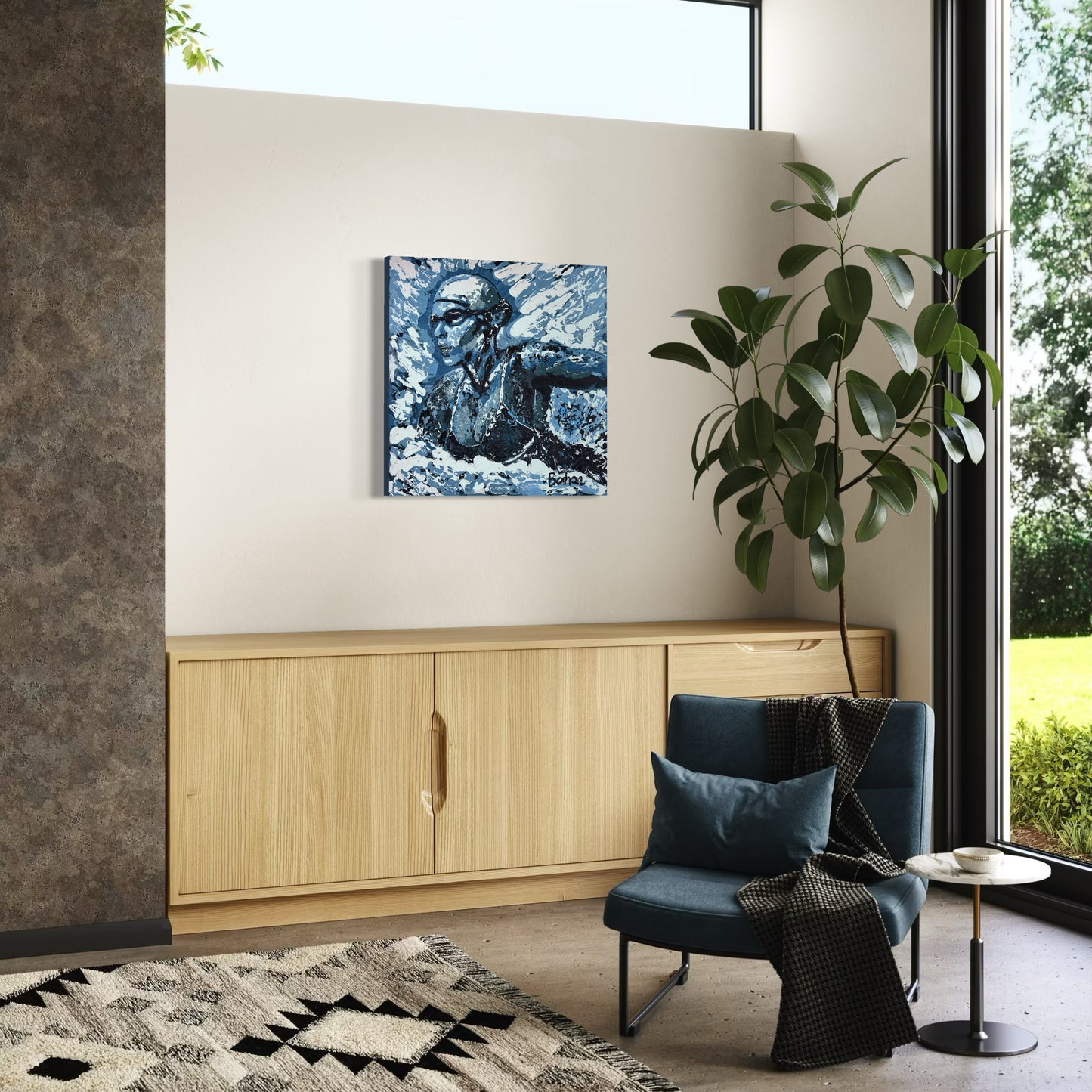 The Olympic Swimmer ORIGINAL Hand-Painted Acrylic Art on Canvas