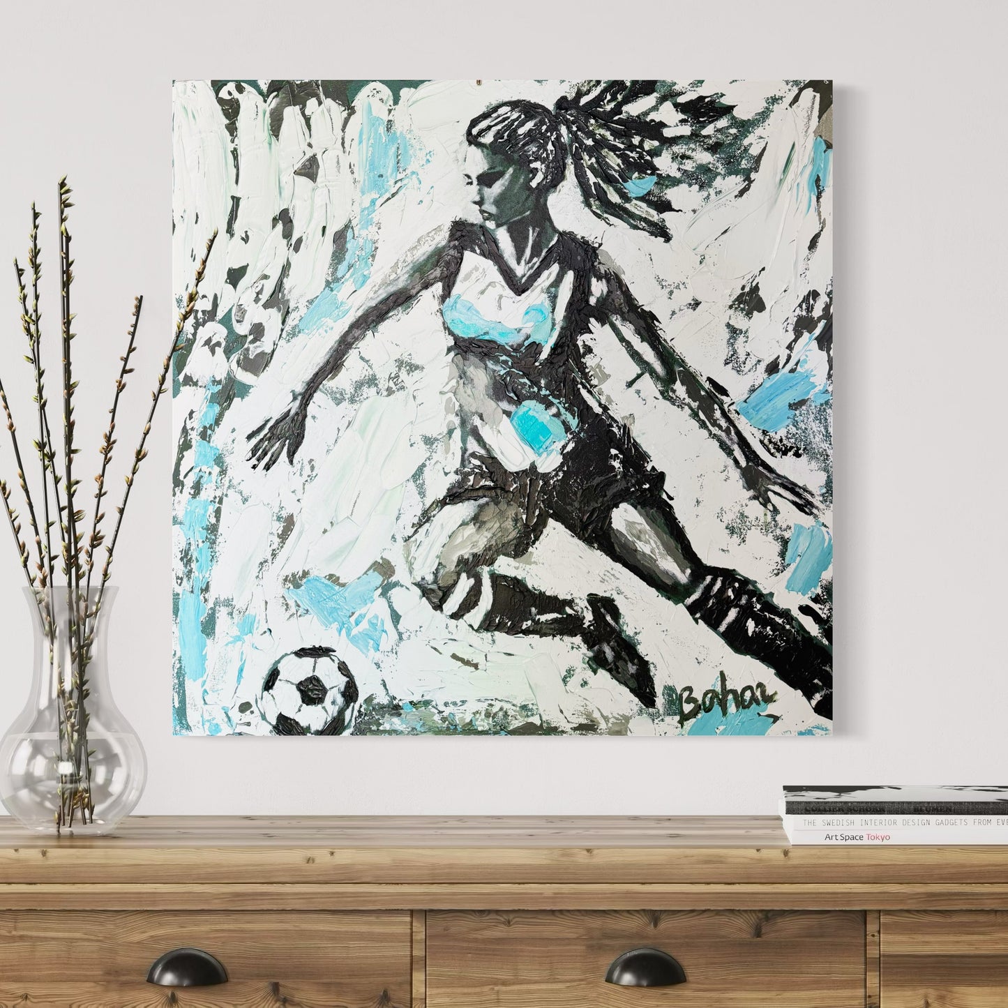 The Soccer Player ORIGINAL Hand-Painted Acrylic Art on Canvas