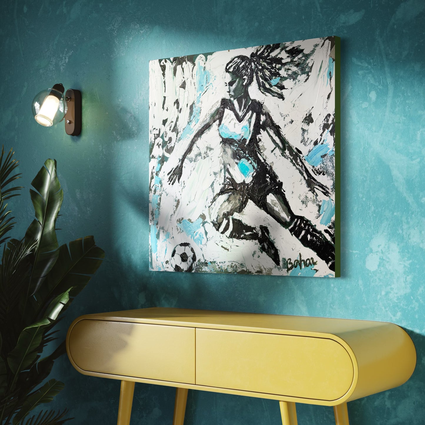 The Soccer Player ORIGINAL Hand-Painted Acrylic Art on Canvas
