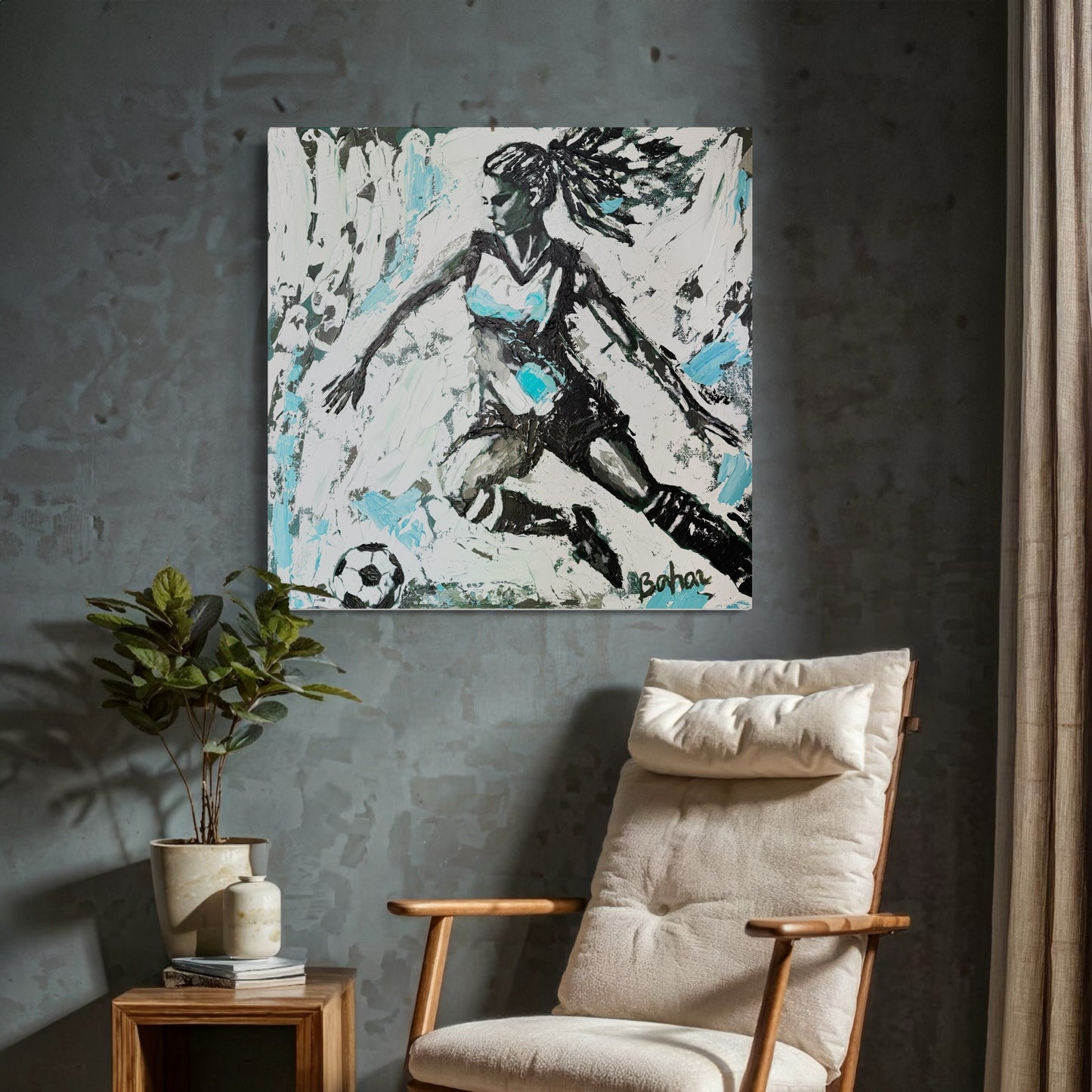 The Soccer Player ORIGINAL Hand-Painted Acrylic Art on Canvas