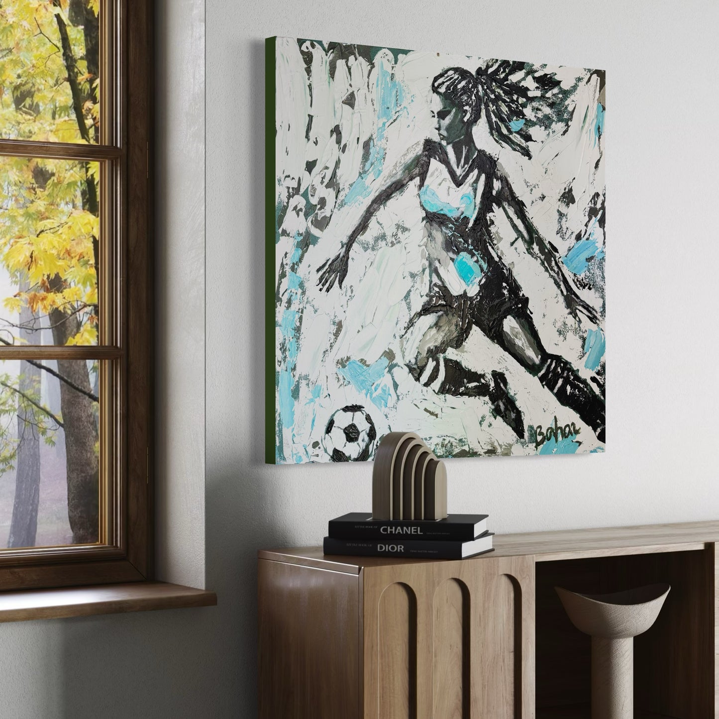 The Soccer Player ORIGINAL Hand-Painted Acrylic Art on Canvas