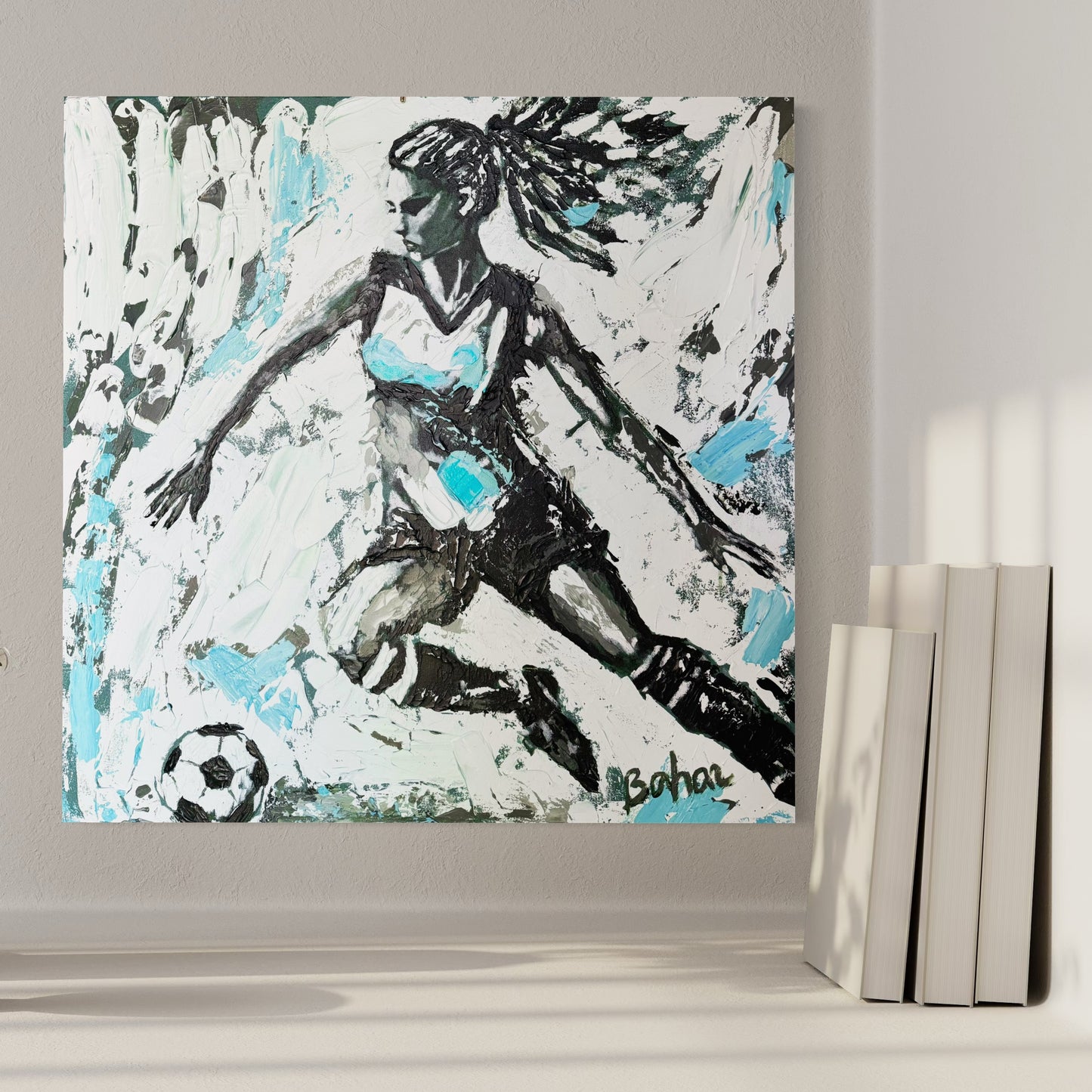 The Soccer Player ORIGINAL Hand-Painted Acrylic Art on Canvas