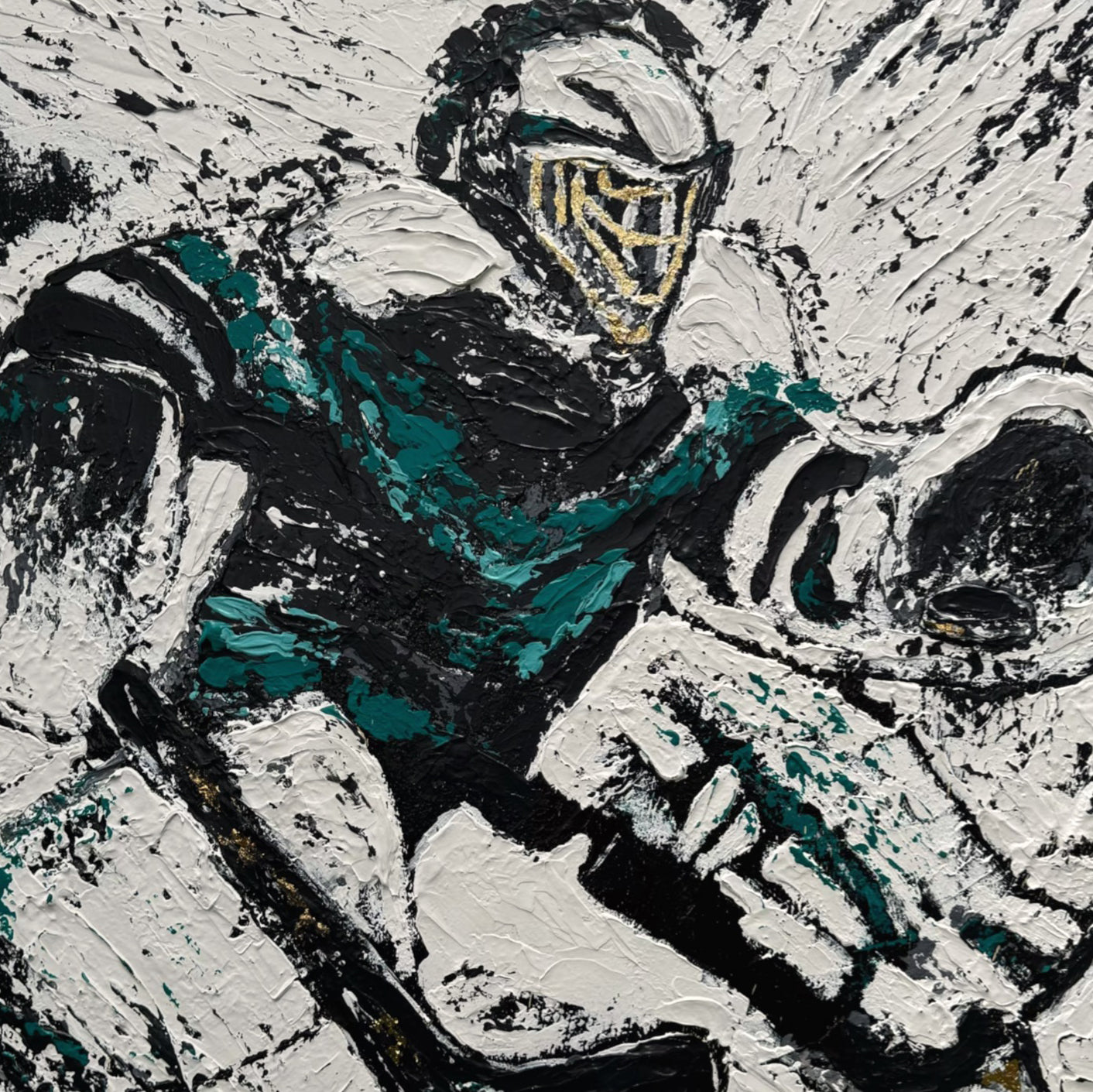 The Goaltender ORIGINAL Hand-Painted Acrylic Art on Canvas